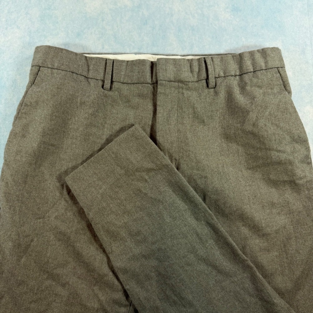 Banana Republic Dress Pants Mens 34x34 Grey Excellent Vitale Barberis Canonico
